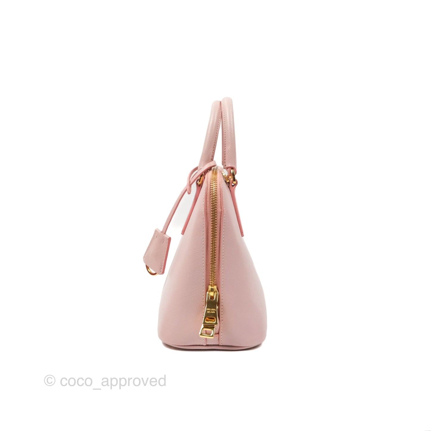 Prada Small Promenade Bag Saffiano Lux Light Pink