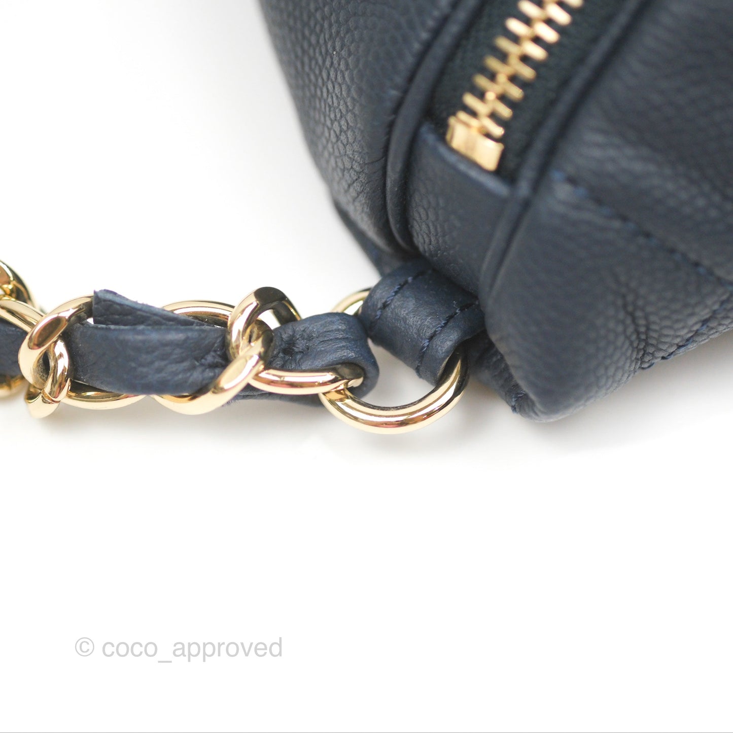 Chanel Business Affinity Waist Belt Bag Navy Caviar Gold Hardware