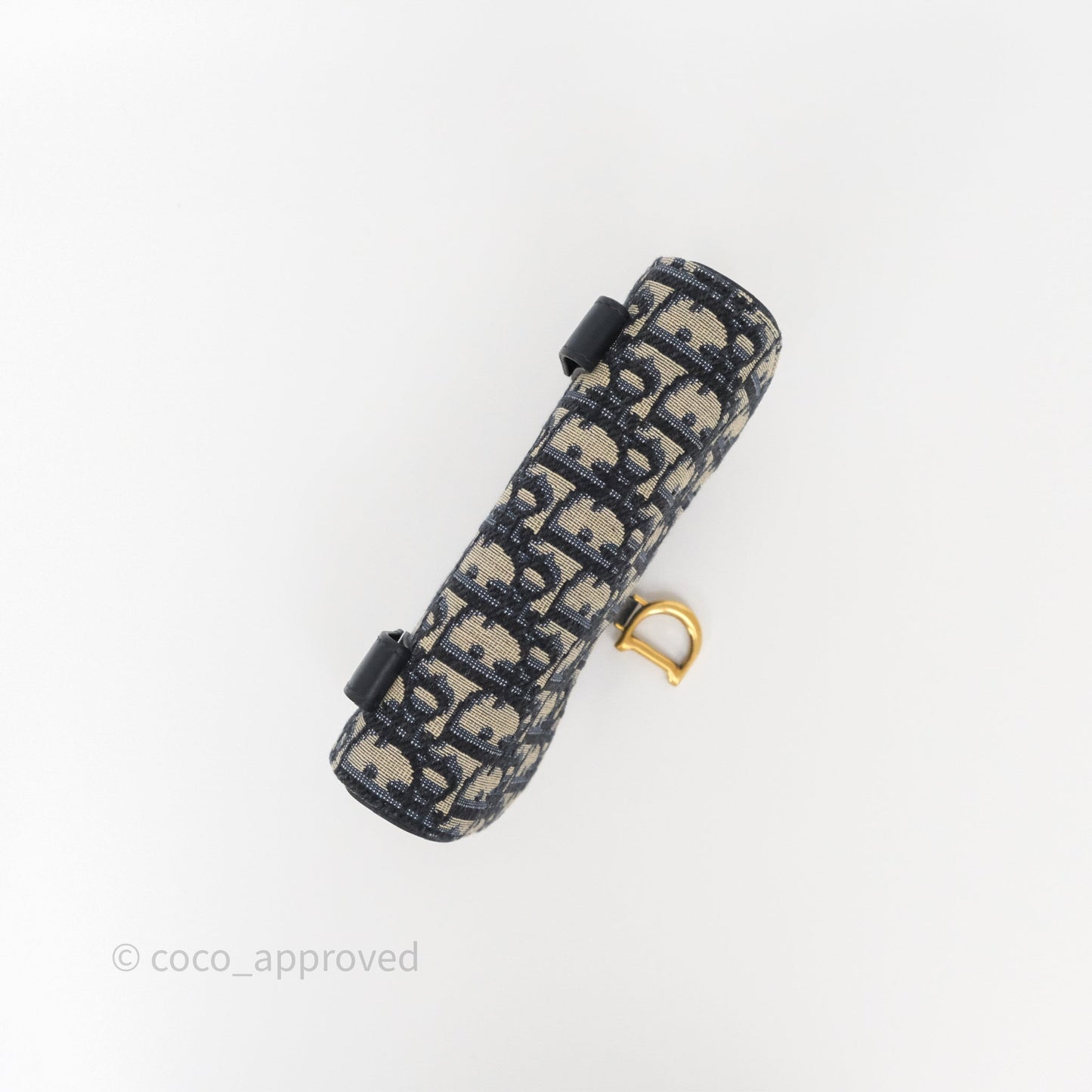Christian Dior Blue Dior Oblique Jacquard Saddle Belt Pouch