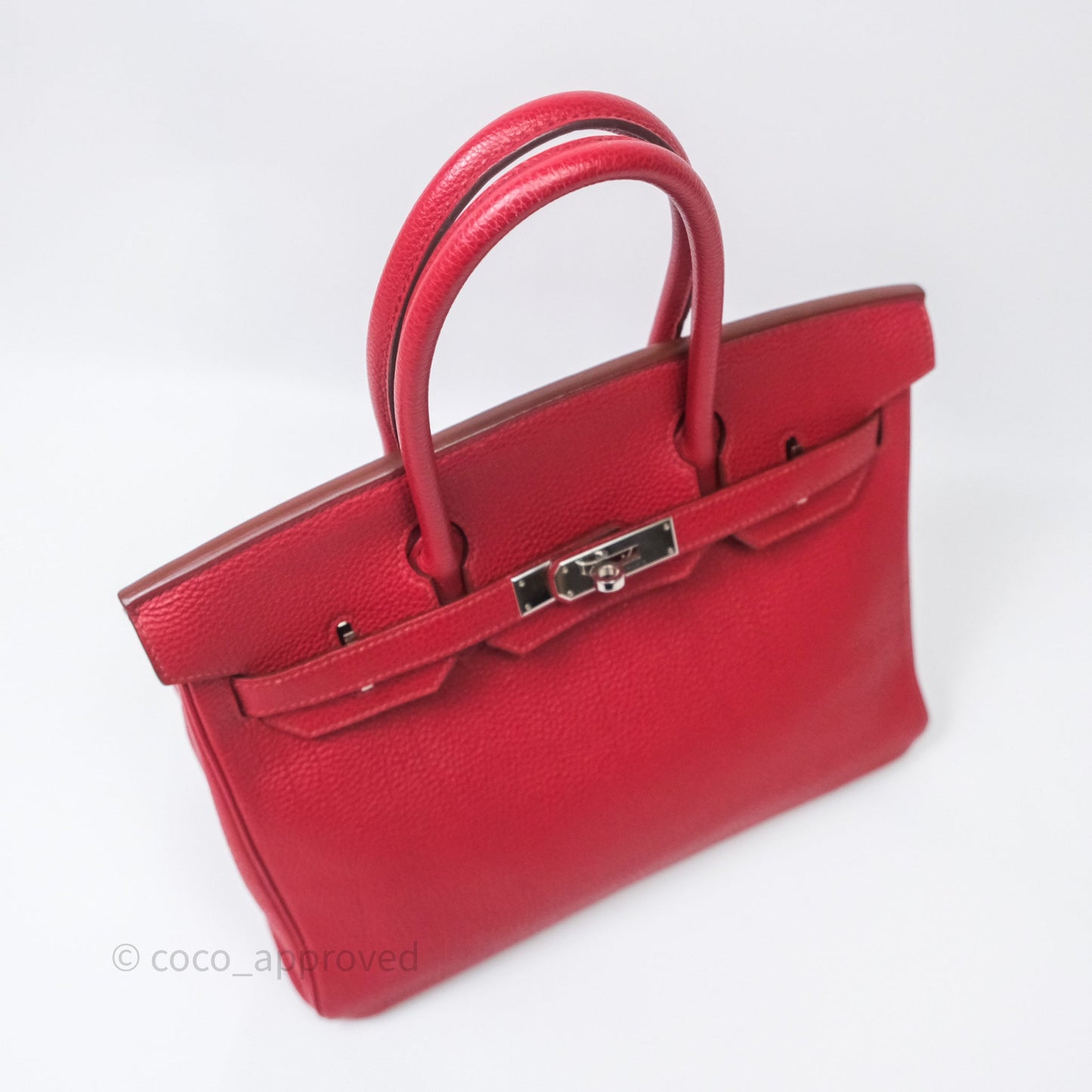 Hermès Birkin 30 Rouge Togo Palladium Hardware