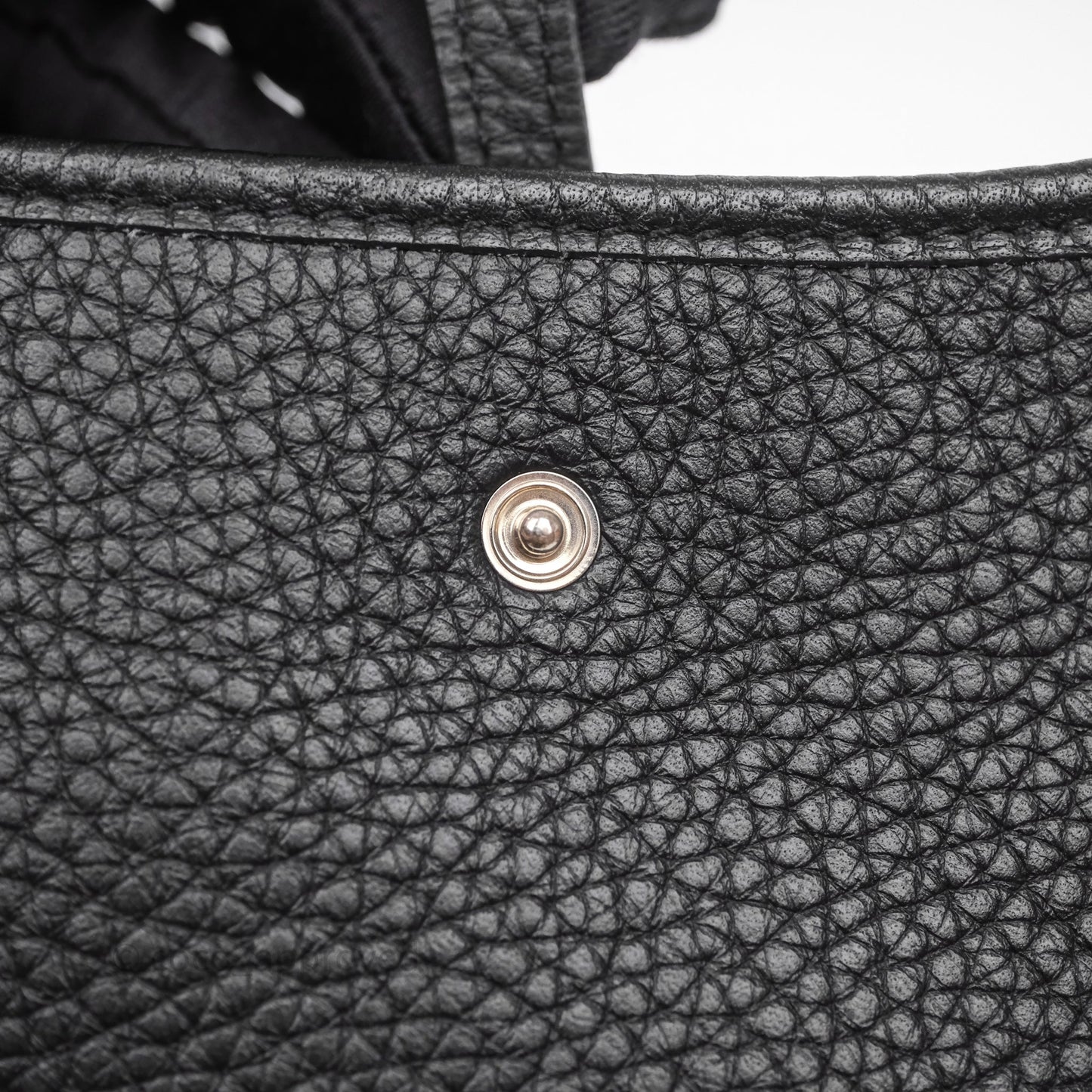 Hermès Mini Evelyne 16 Noir 89 Clemence Palladium Hardware
