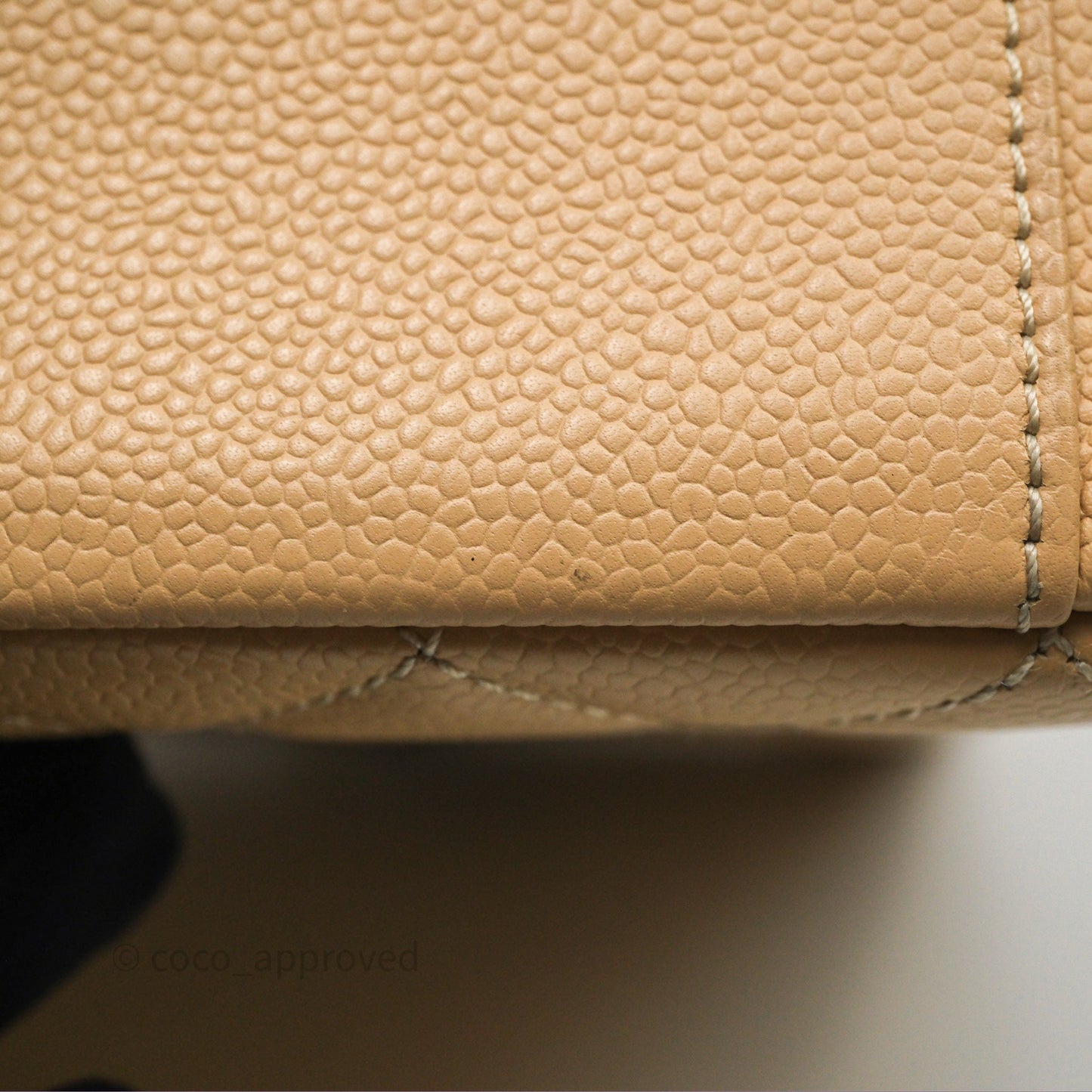 Chanel GST Beige Caviar Silver Hardware