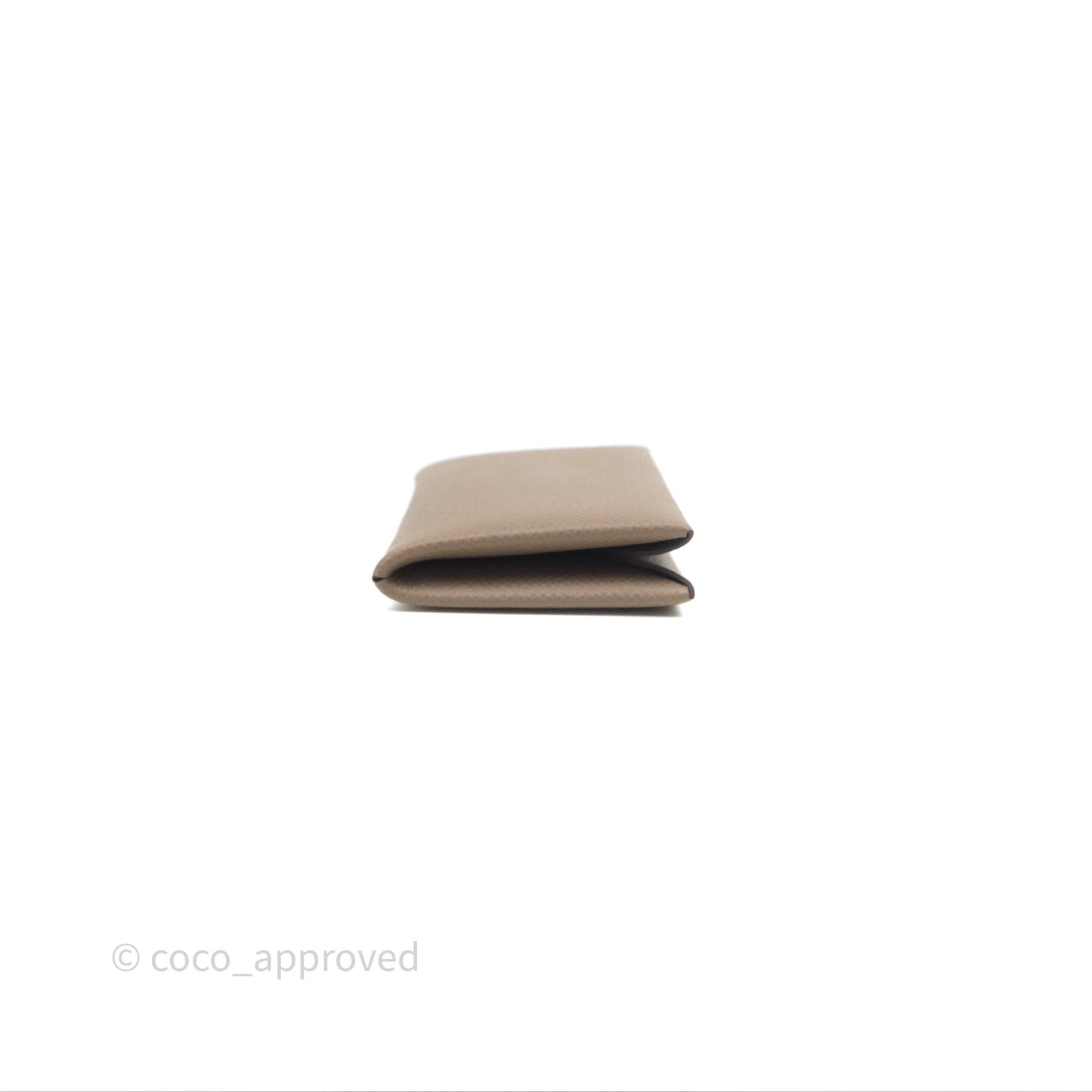 Hermès Calvi Card Holder Etoupe 18 Epsom