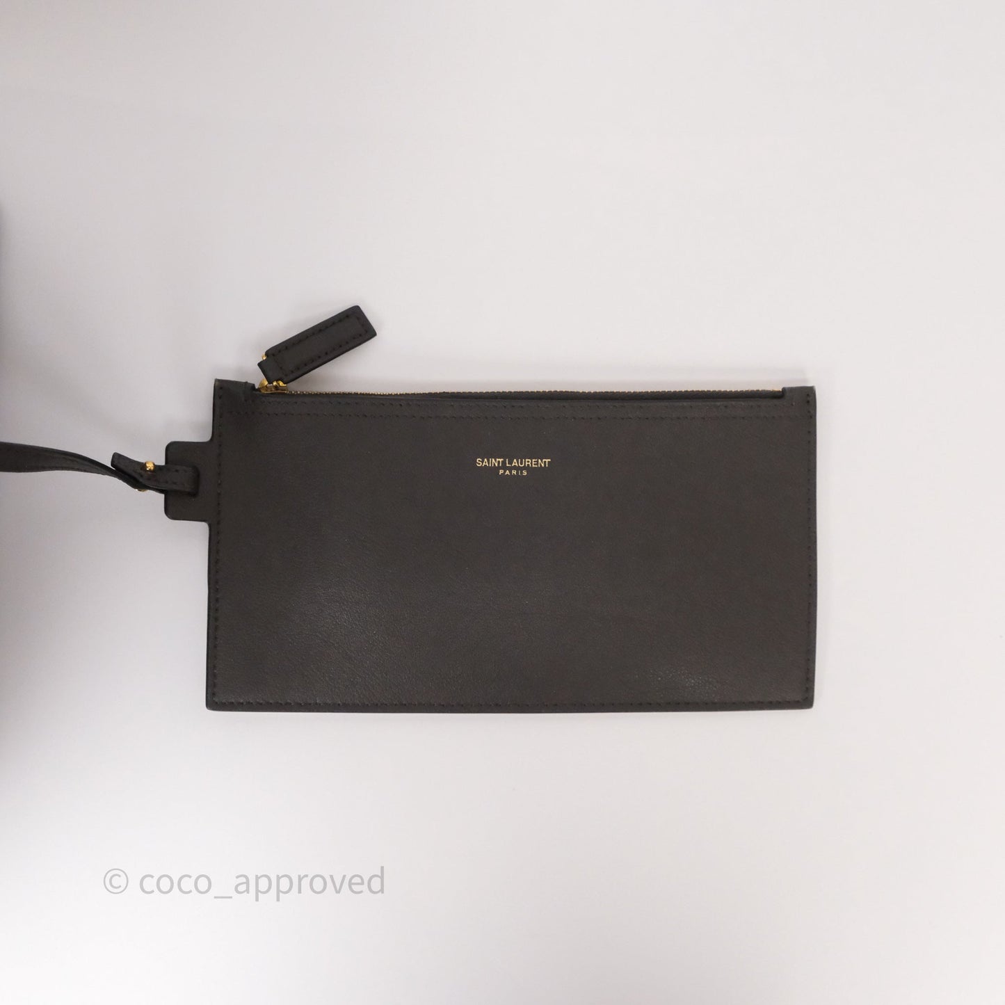 Saint Laurent Large Shopping Tote Dark Grey Calfskin