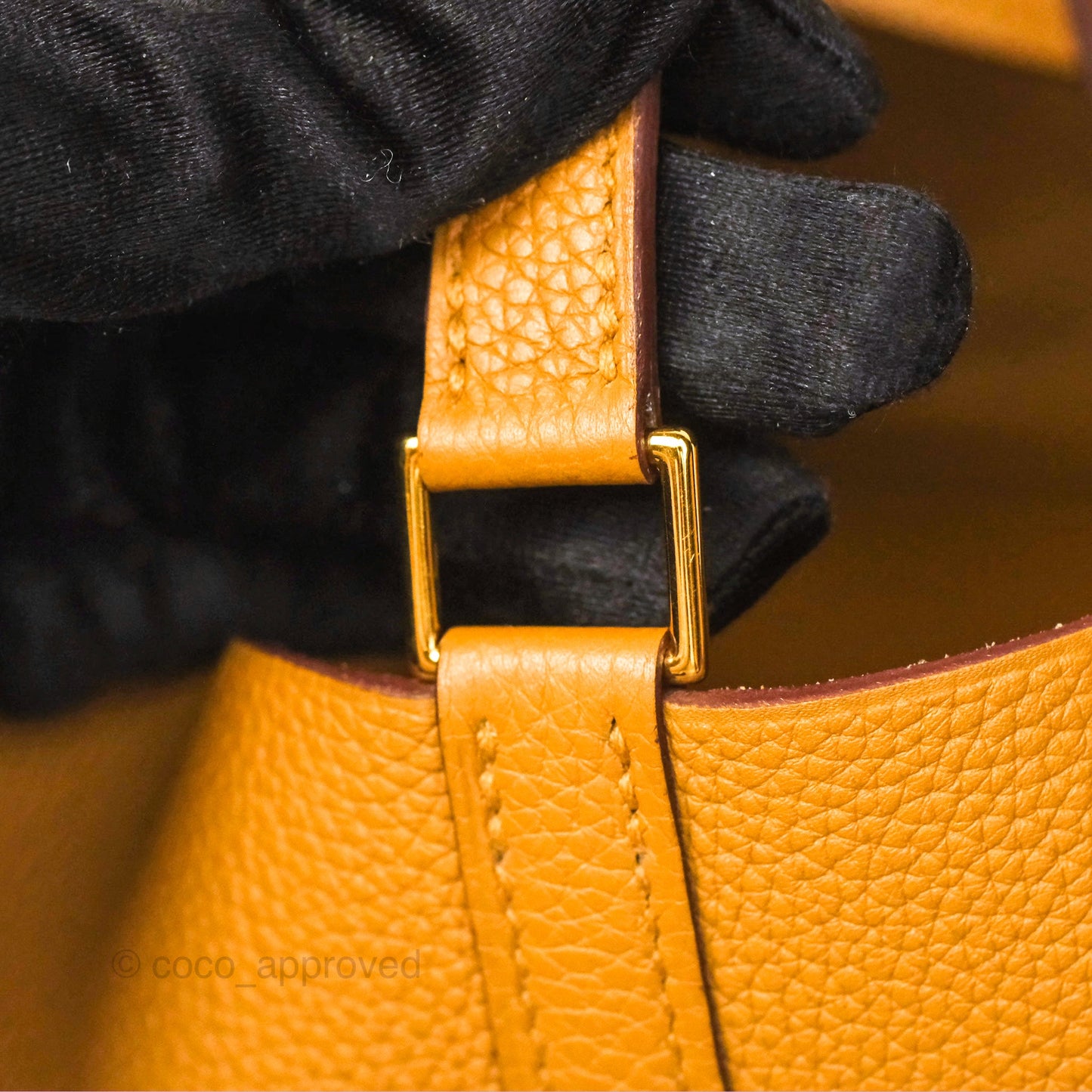 Hermès Picotin 22 Sesame 2S Clemence Gold Hardware