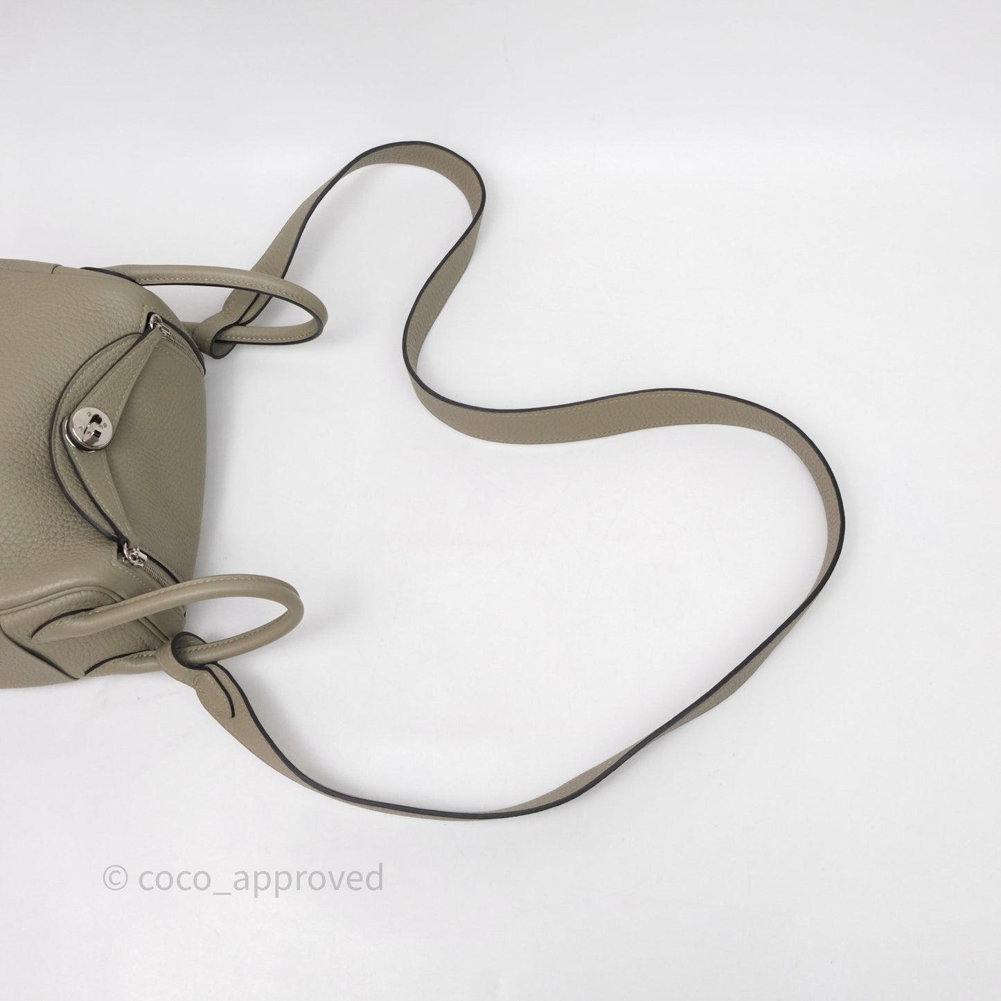 Hermès Mini Lindy 20 Sauge Q1 Clemence Palladium Hardware
