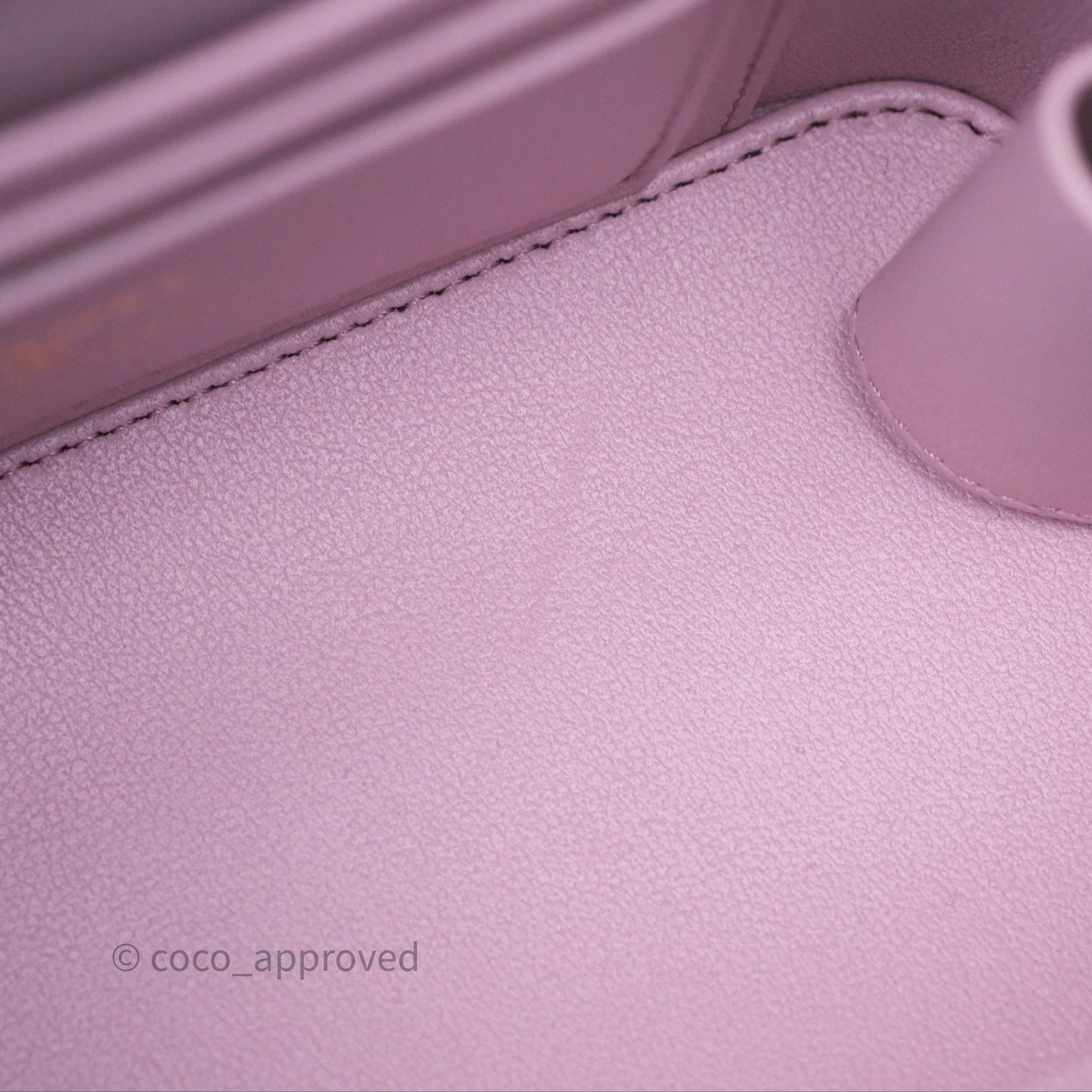Chanel Vanity Rectangular Top Handle Lilac Lambskin Gold Hardware