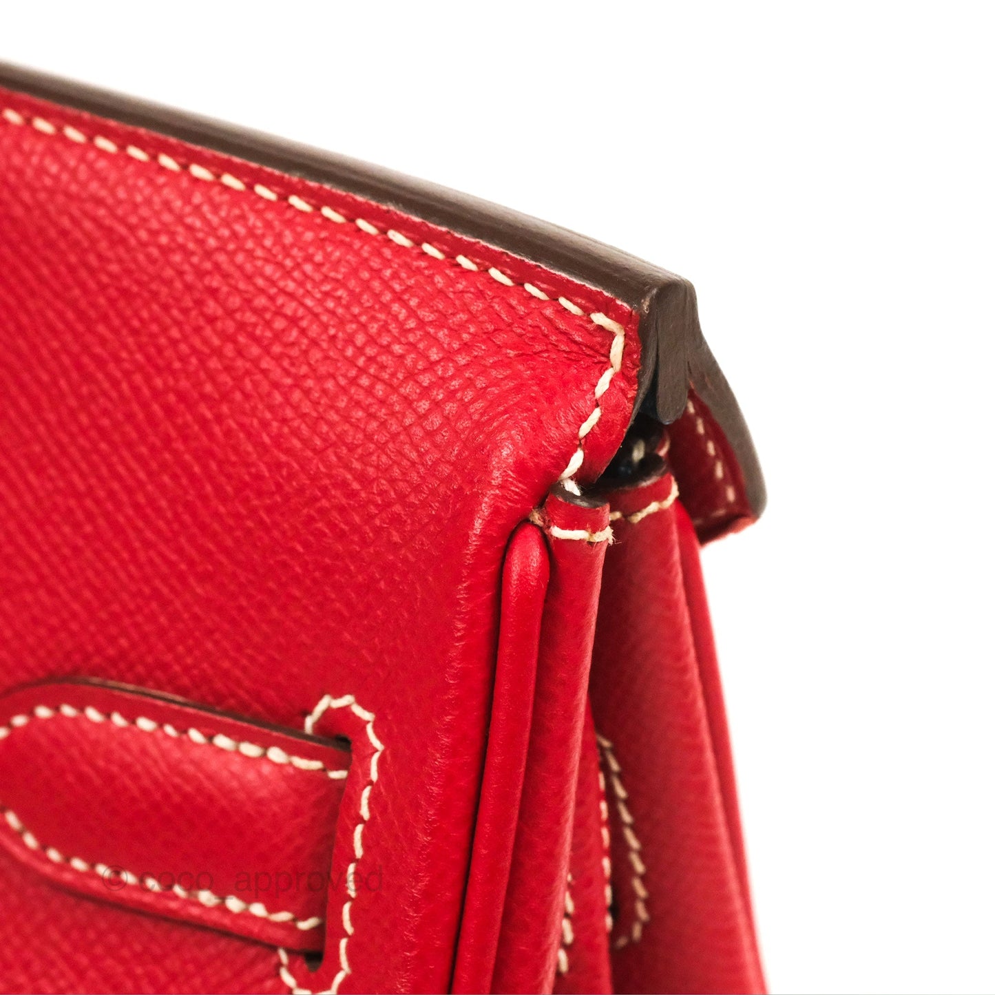 Hermès Candy Birkin 30 Rouge Casque/Blue Thalassa Epsom Permabrass Hardware
