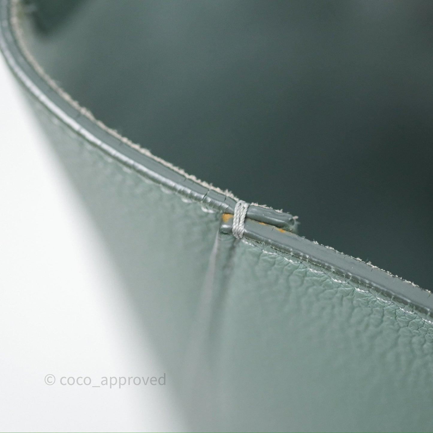 Celine Small Sangle Bucket Bag Light Green Celadon Grained Calfskin Silver Hardware