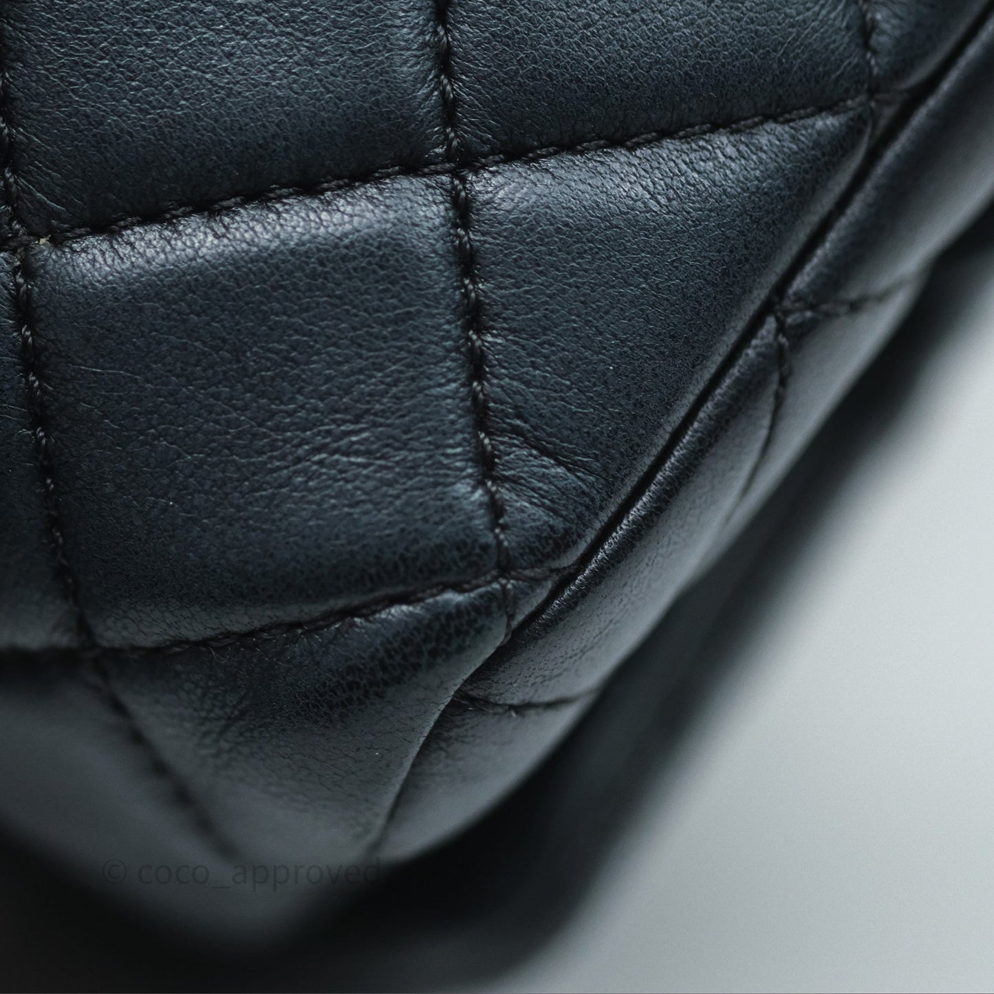 Chanel Pearl Crush Mini Square Quilted Black Lambskin Aged Gold Hardware