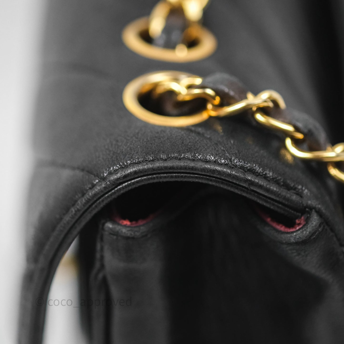 Chanel Vintage Chevron Envelope Flap Bag Black Lambskin 24K Gold Hardware