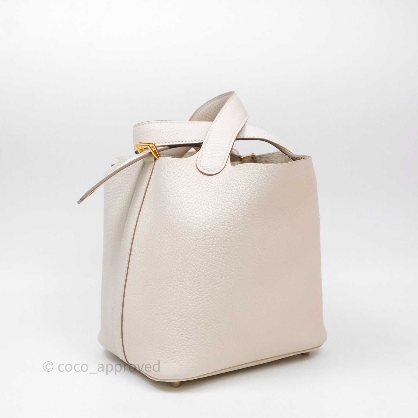 Hermès Picotin 18 Beton 8L Clemence Gold Hardware