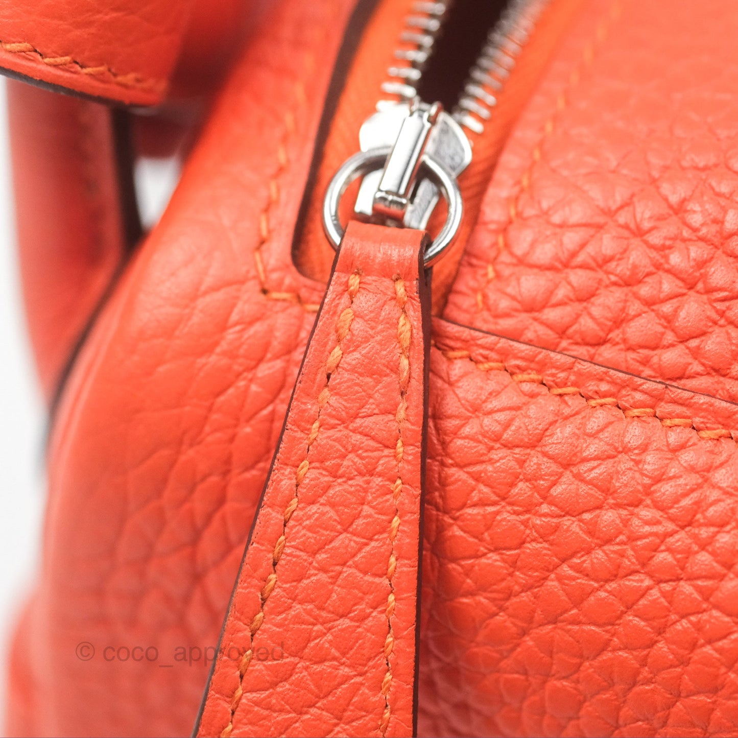 Hermès Mini Lindy 20 Orange Poppy 8V Clemence Palladium Hardware