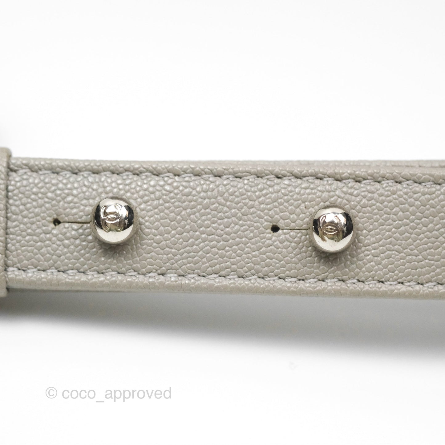 Chanel Small Boy Grey Caviar Silver Hardware