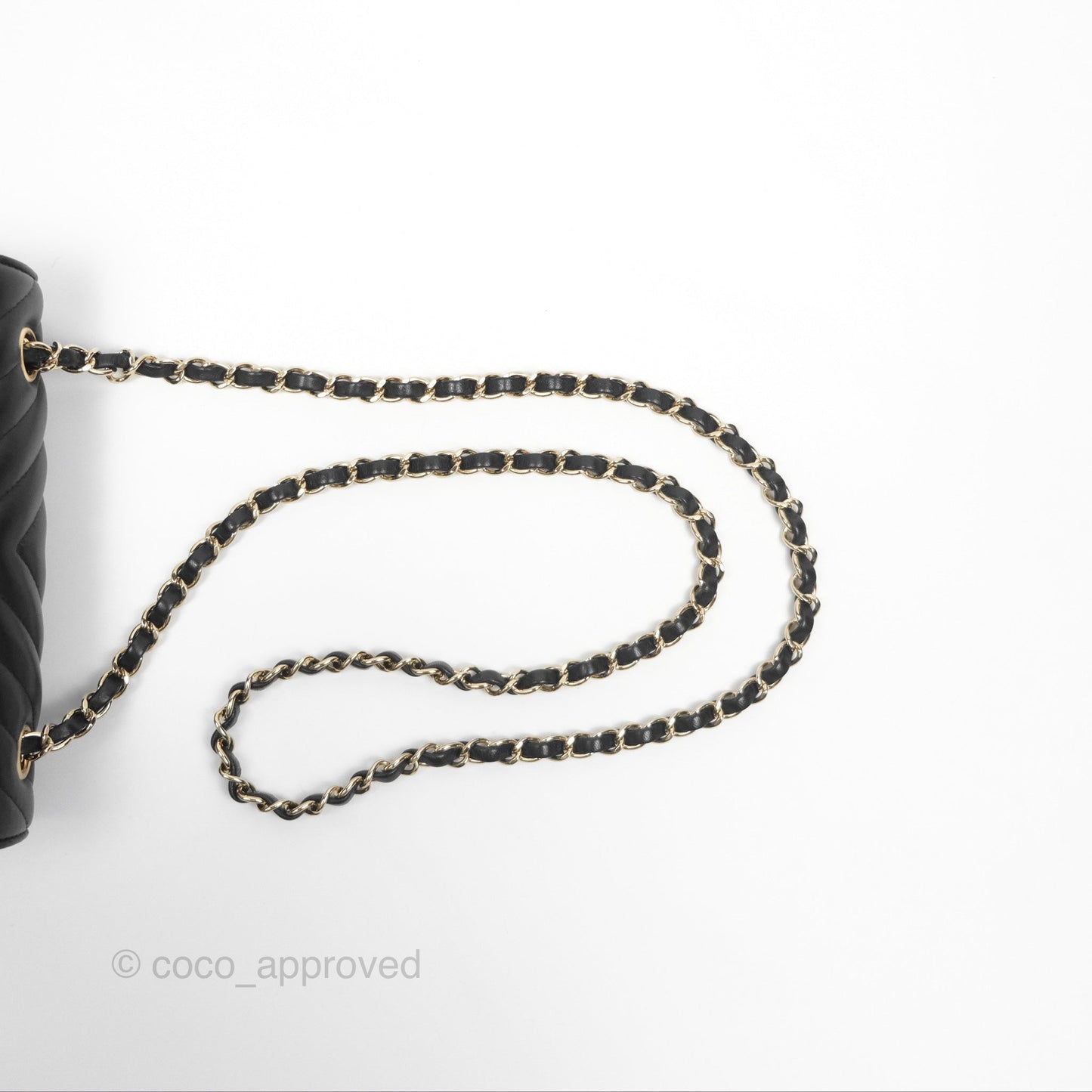 Chanel Mini Rectangular Flap Chevron Black Lambskin Gold Hardware
