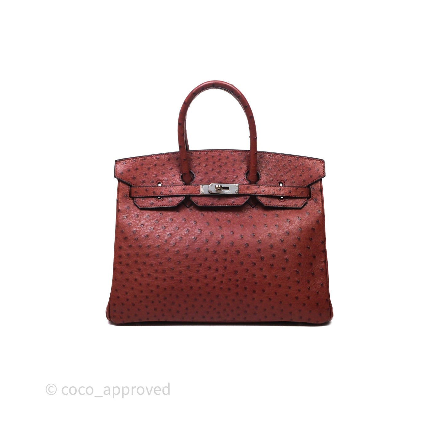 Hermès Birkin 35 Rouge H Ostrich Palladium Hardware