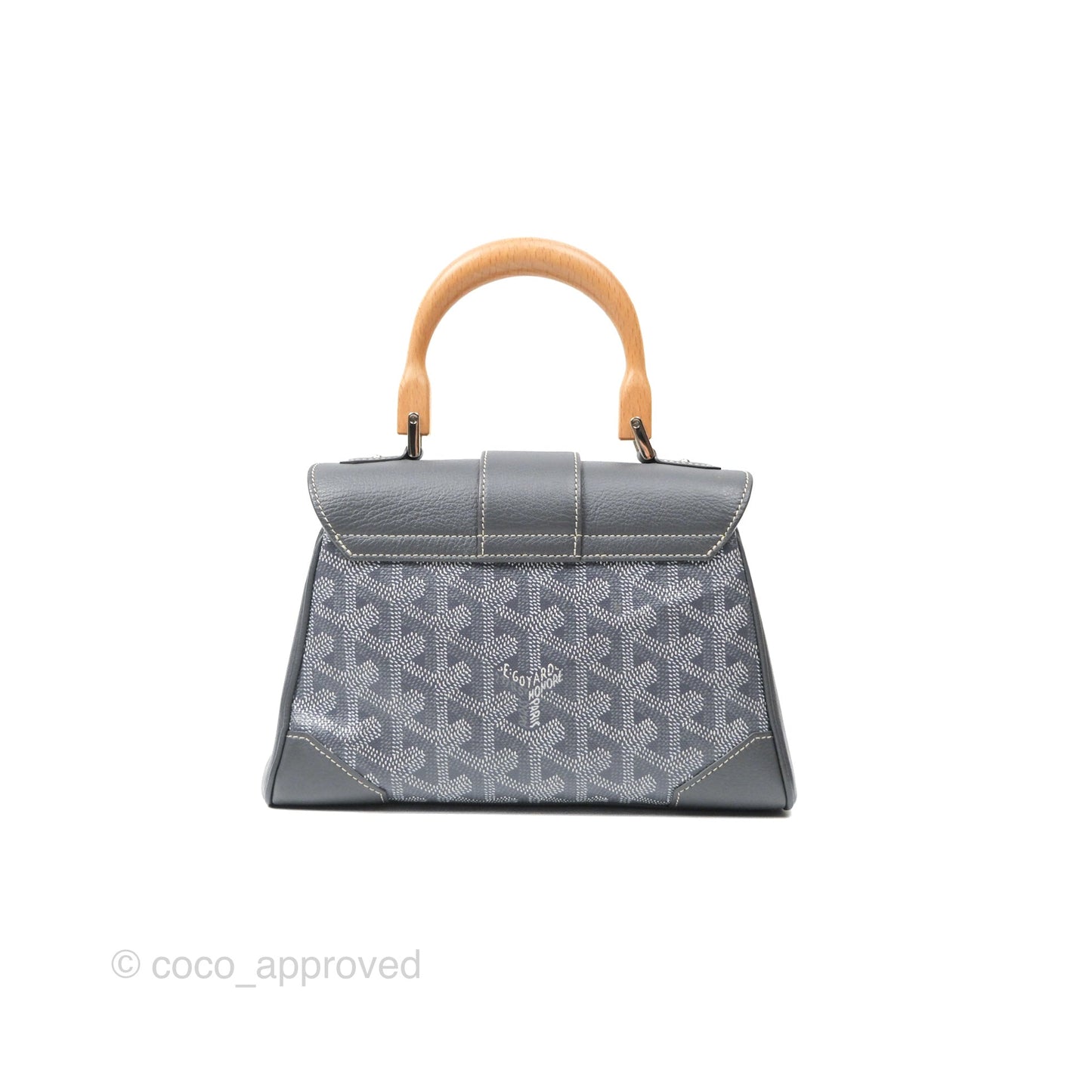 Goyard Saïgon Mini Bag Chevroches Calfskin Grey Silver Hardware