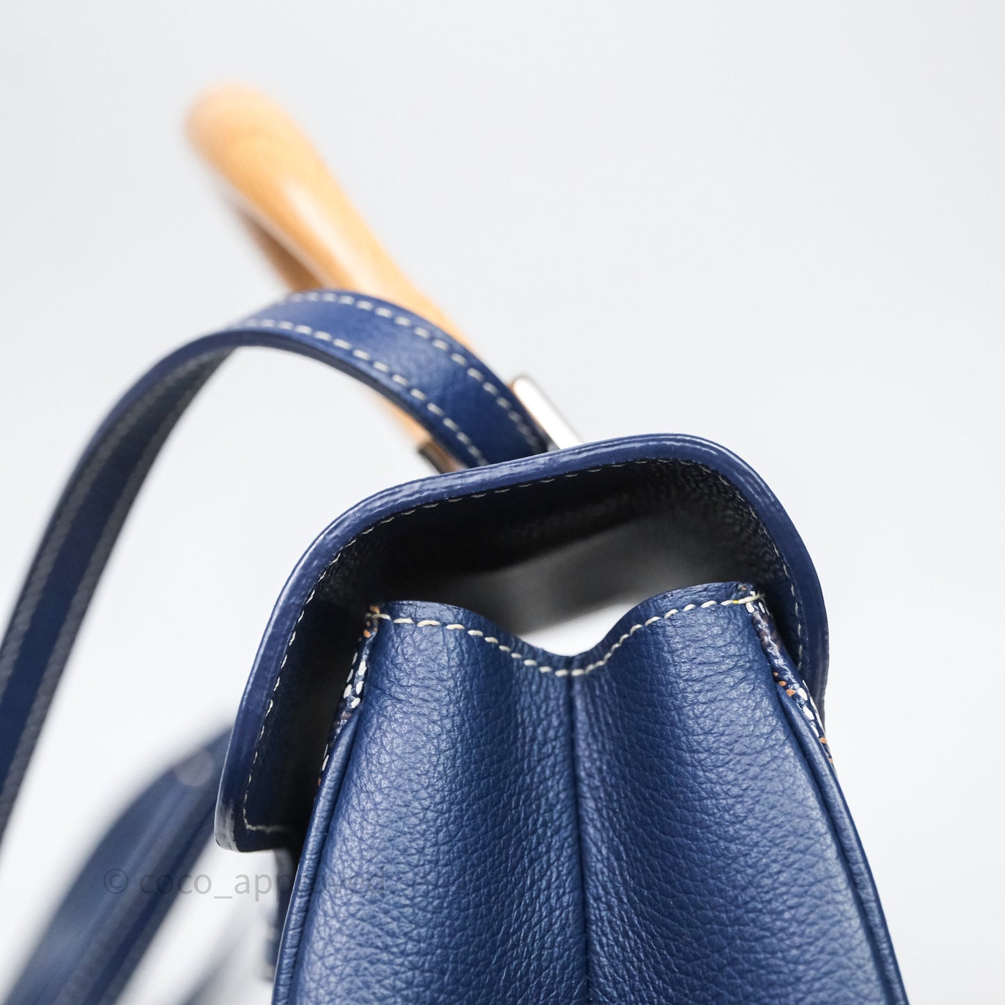 Goyard Saïgon Mini Bag Chevroches Calfskin Navy Silver Hardware