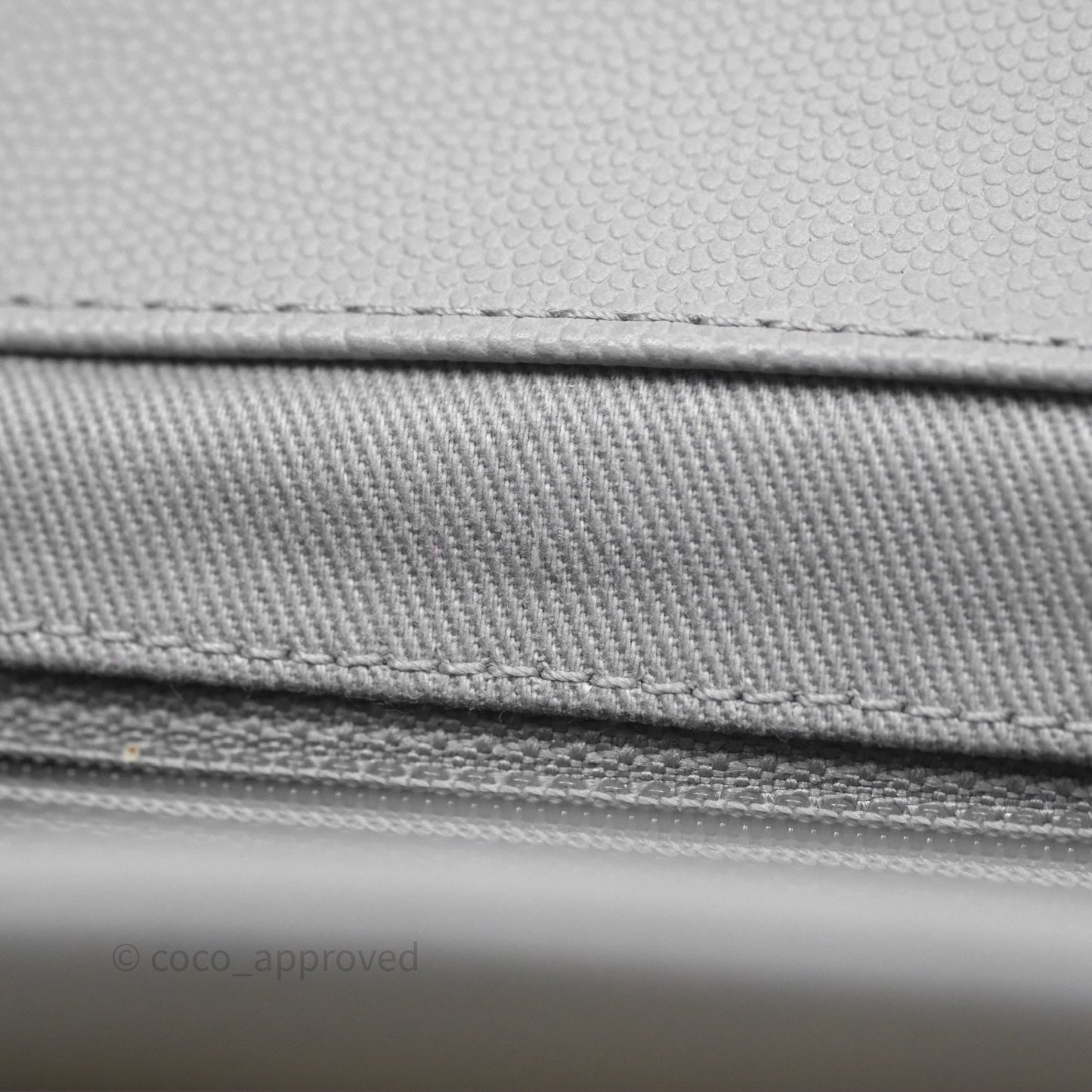 Chanel Quilted Medium Business Affinity Flap Grey Caviar Gold Hardware