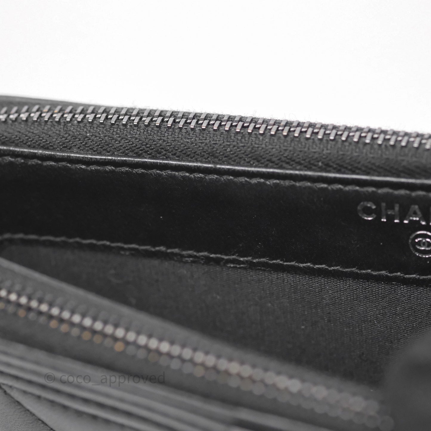 Chanel Boy Double Zip Clutch On Chain So Black Lambskin