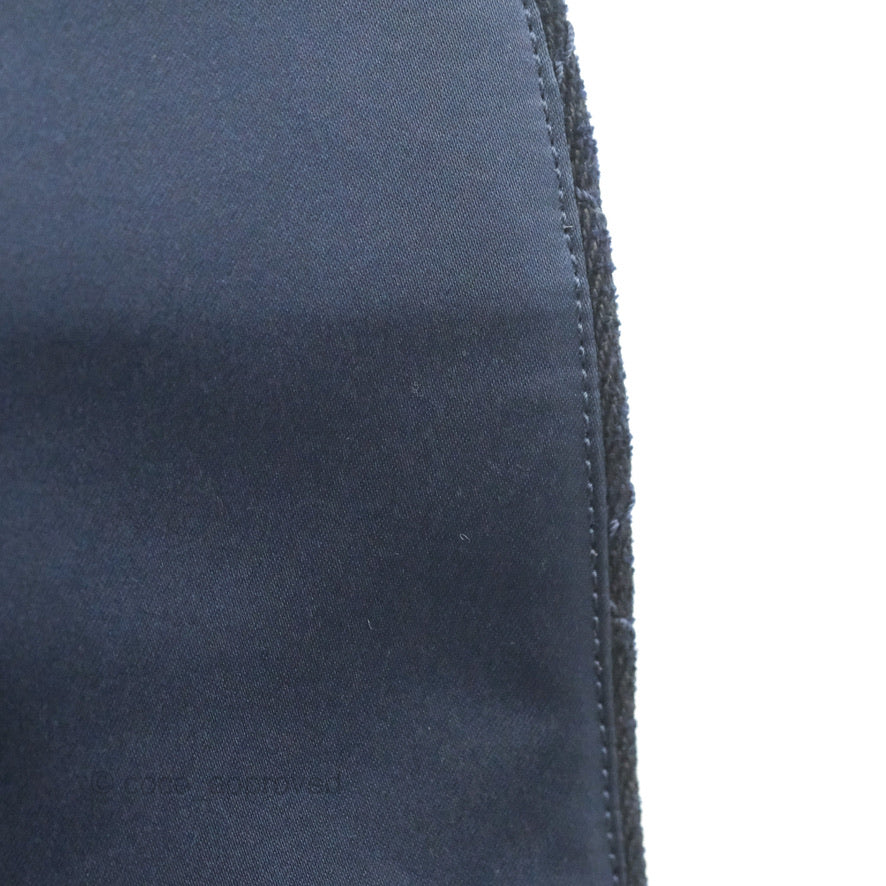 Chanel Parisian Stroll Backpack Wool Velvet Navy