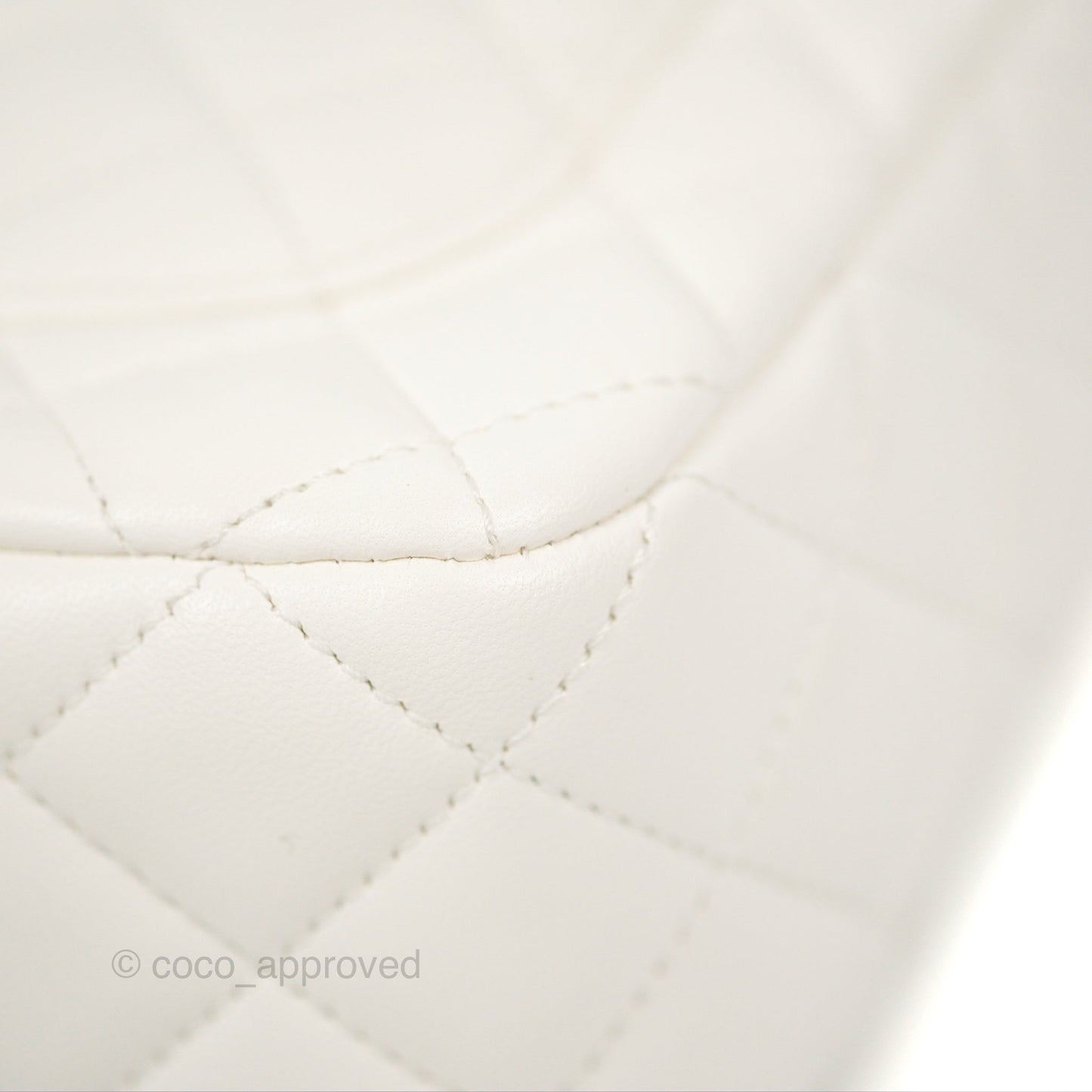 Chanel Mini Flap Bag with Coco Heart Chain White Lambskin Aged Gold Hardware