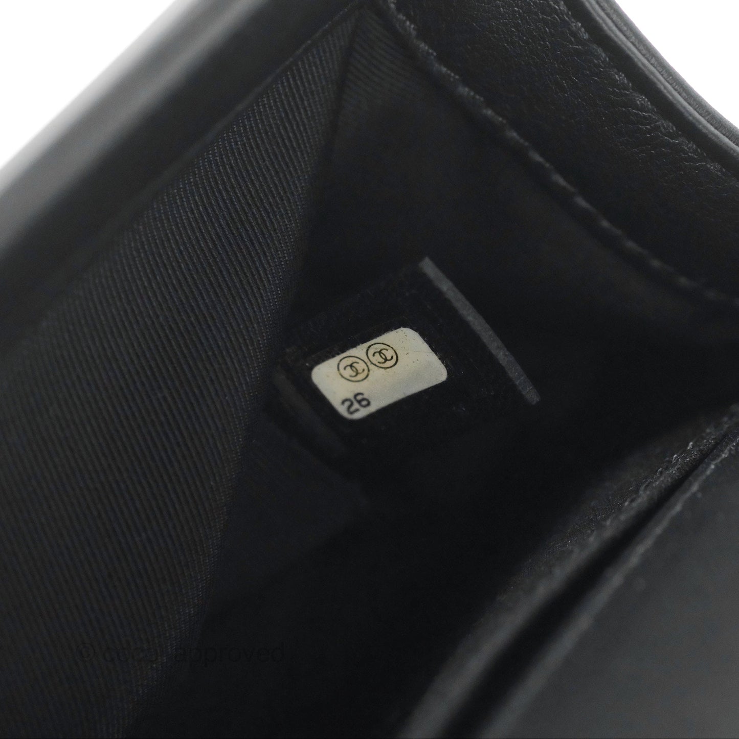 Chanel Medium Pearl Around Boy Black/Navy Tweed Gun Metal Hardware