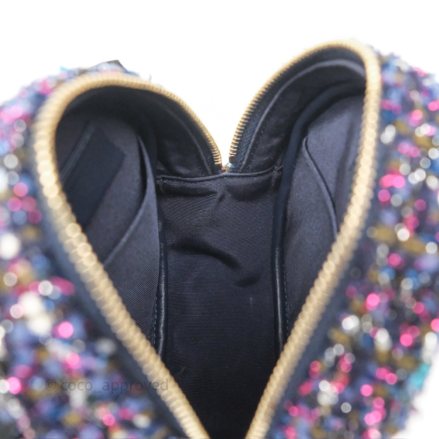 Chanel Charms Round Clutch With Chain Navy Purple Tweed Aged Gold Hardware