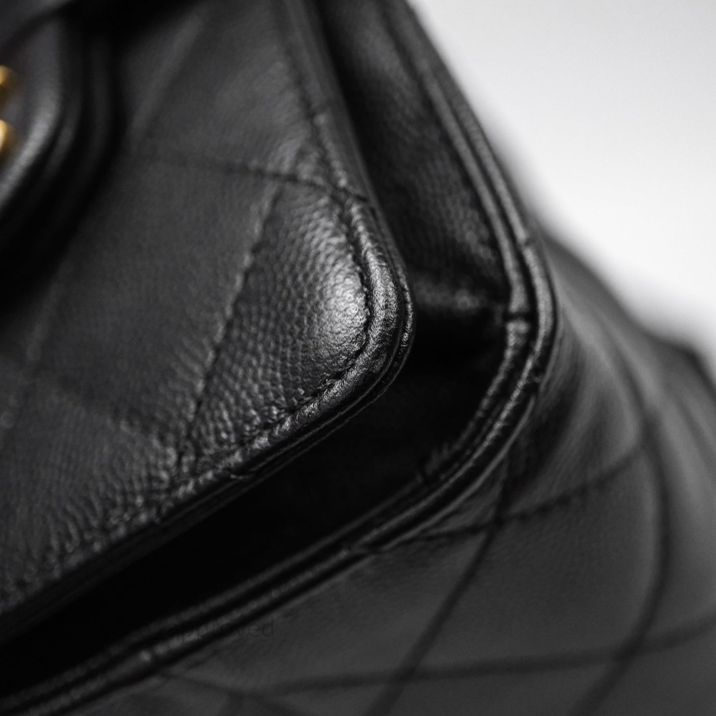 Chanel 25 Mini Black Caviar Aged Gold Hardware
