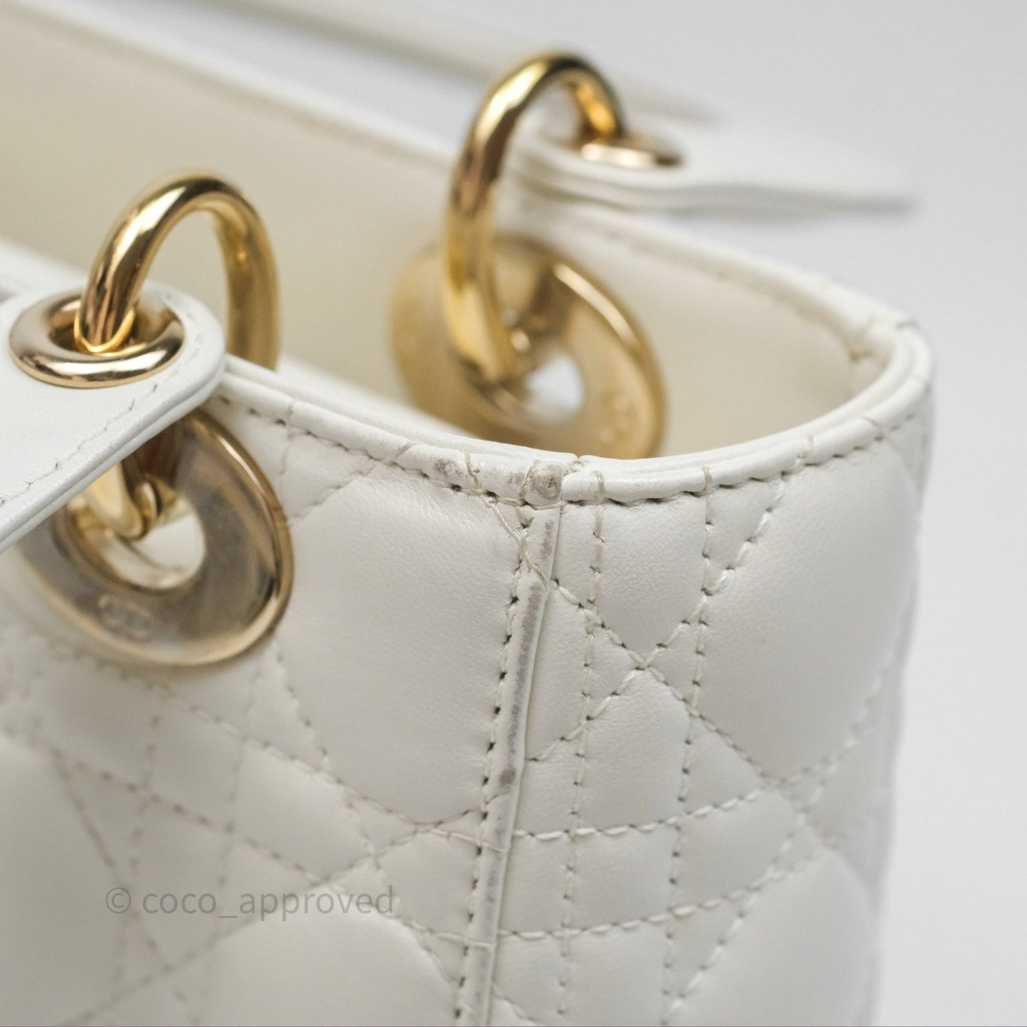 Christian Dior Small Lady Dior My ABCDior Bag Latte Cannage Lambskin