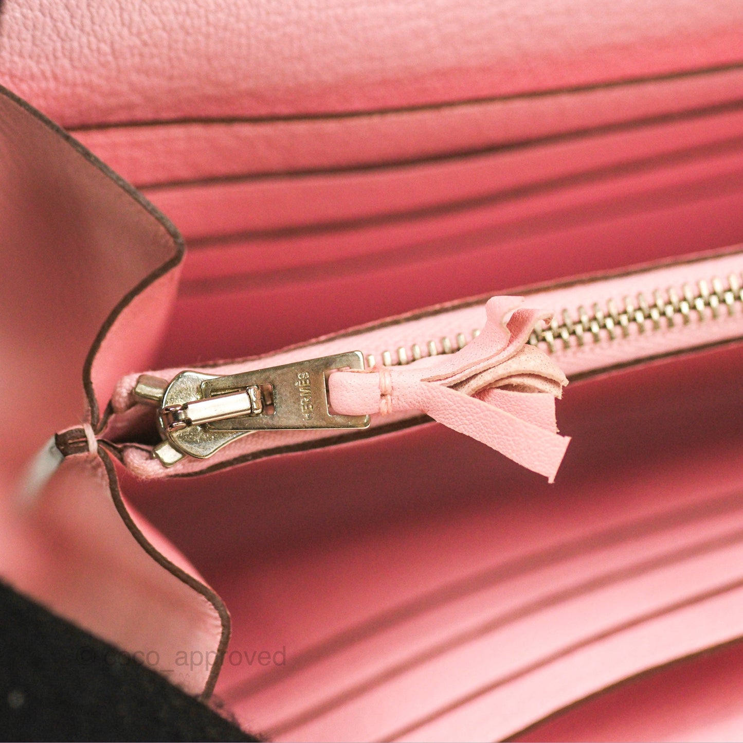 Hermès Ghillies Kelly Wallet Rose Sakura Swift Palladium Hardware