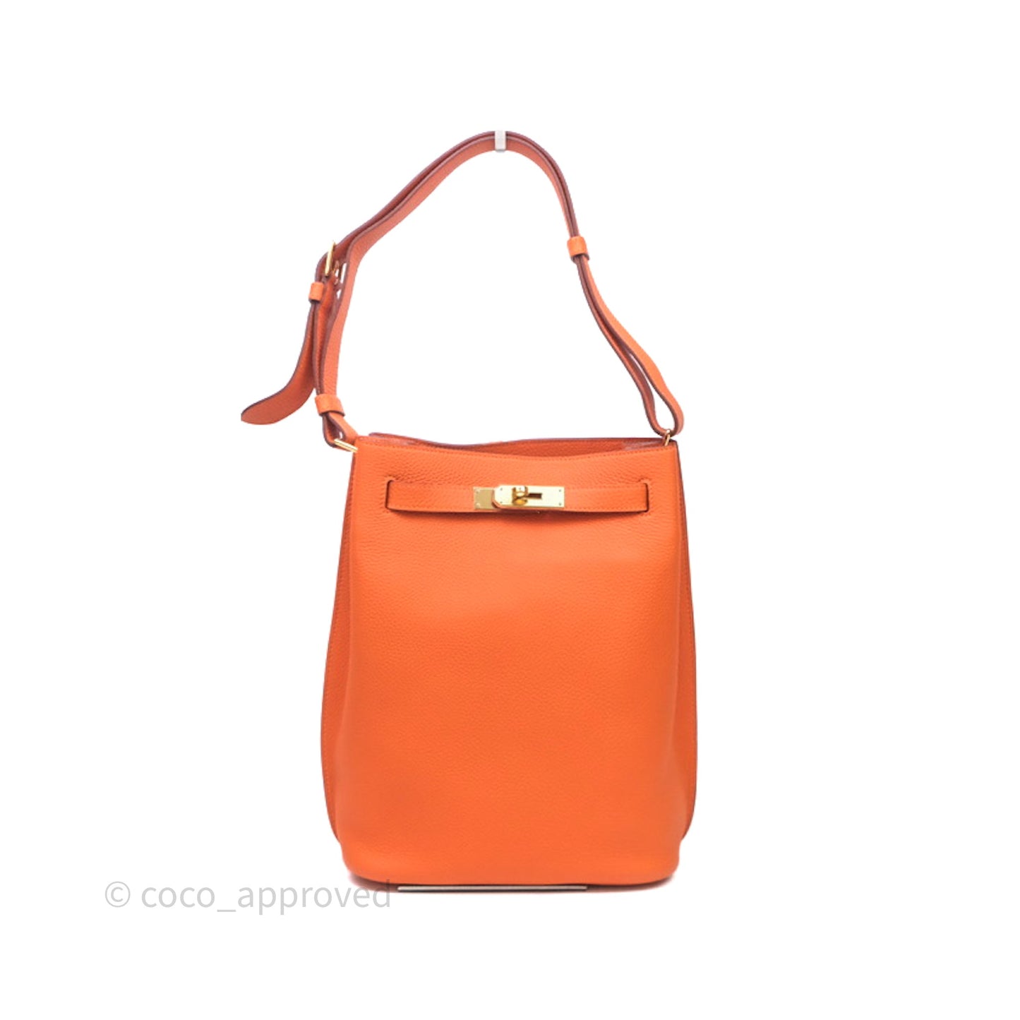 Hermes Kelly So Orange Togo Gold Hardware