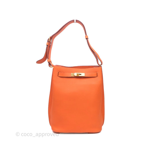 Hermes Kelly So Orange Togo Gold Hardware