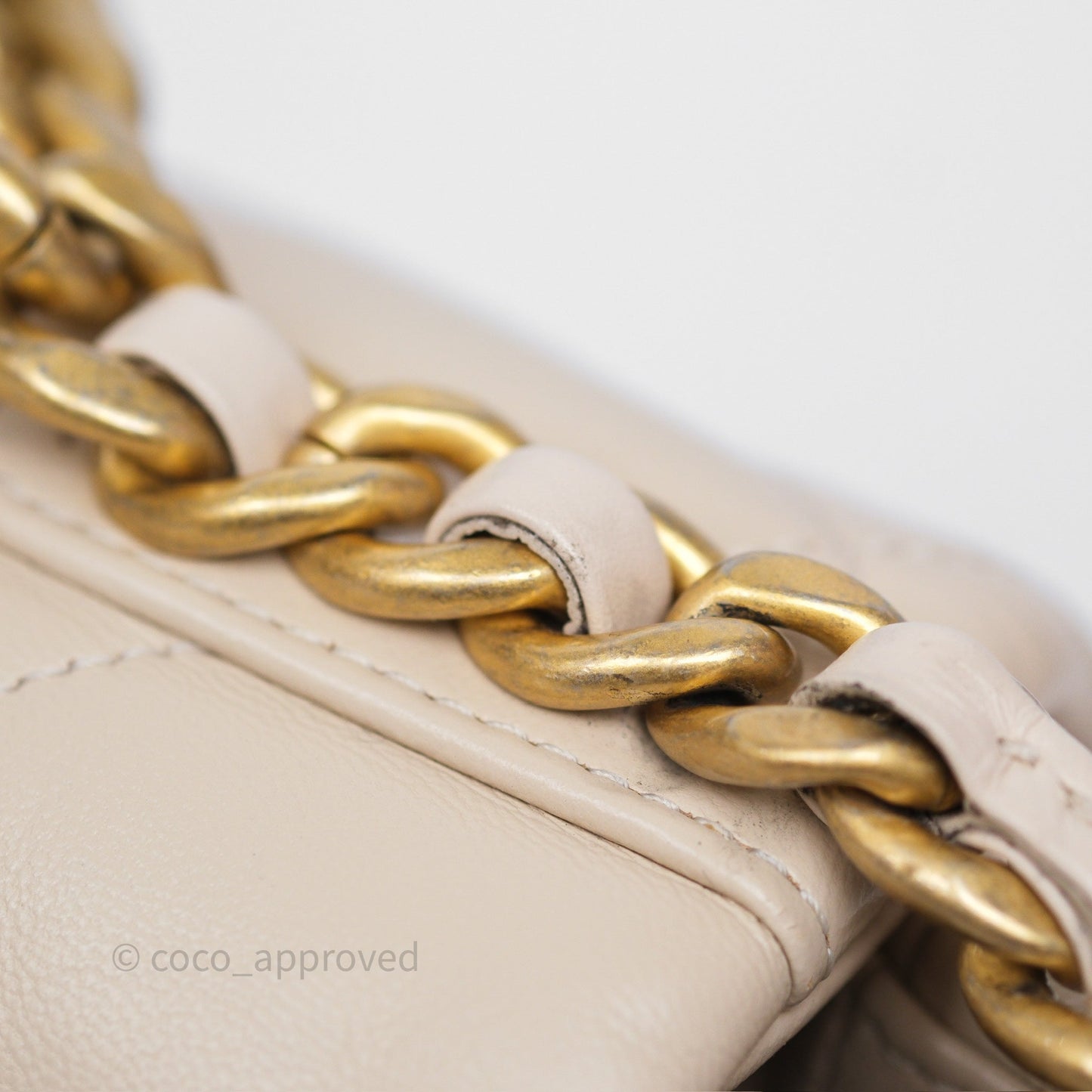 Chanel 19 Small Light Beige Mixed Hardware