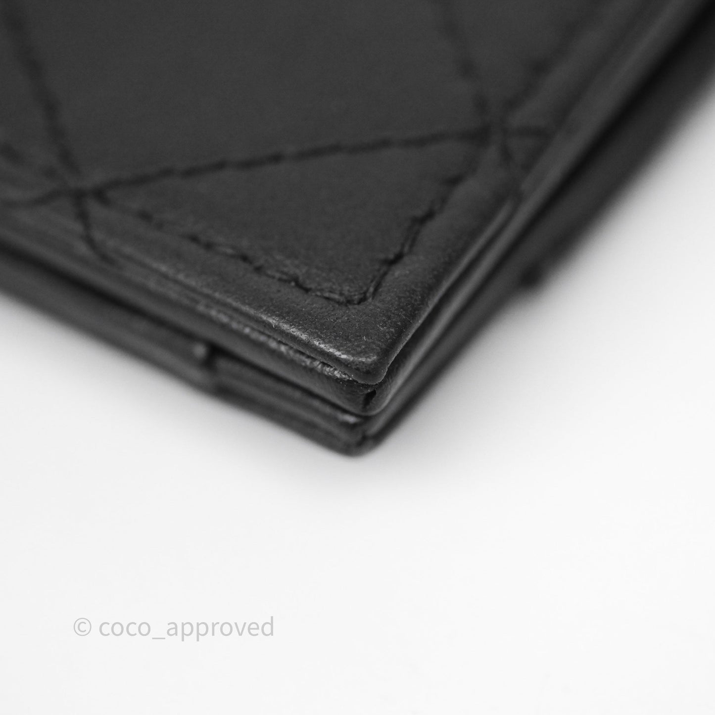 Chanel Card Holder Quilted So Black Calfskin 24P