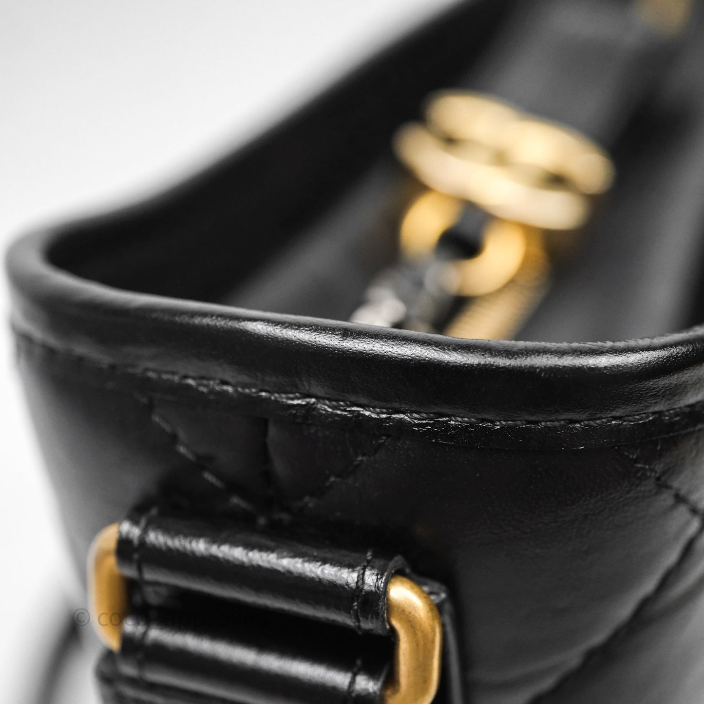 Chanel New Medium Gabrielle Hobo Quilted Black Aged Calfskin
