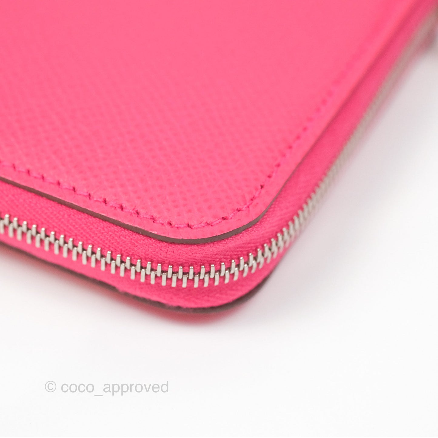 Hermès Silk In Compact Wallet Rose Extreme/ Colvert Epsom