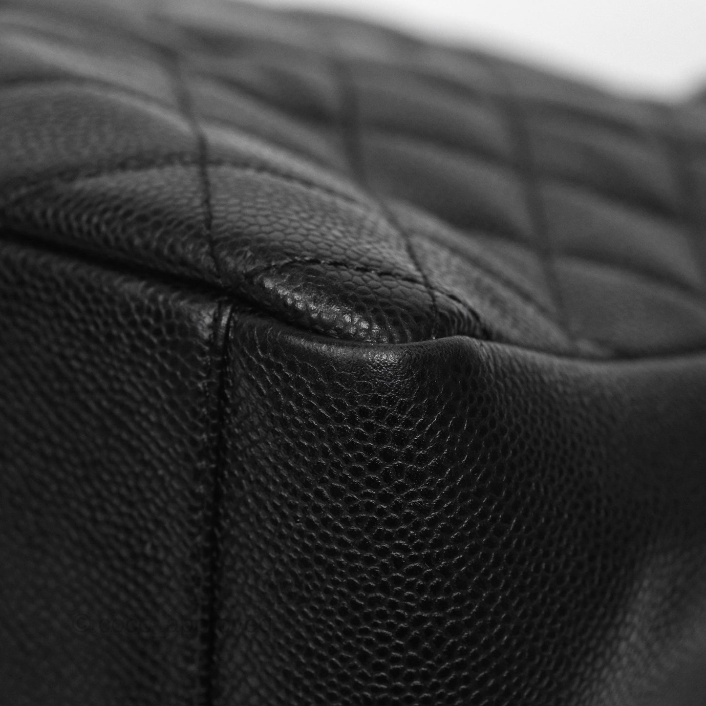 Chanel GST Black Caviar Silver Hardware