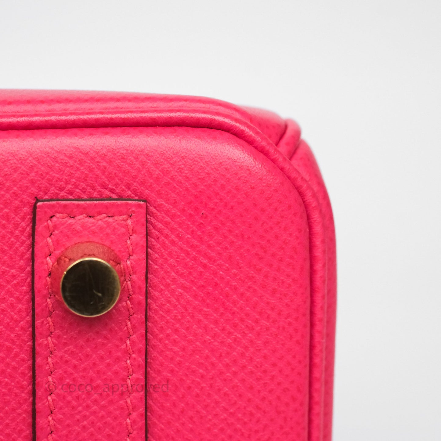 Hermès Birkin Retourne 30 Rose Extreme I6 Epsom Gold Hardware