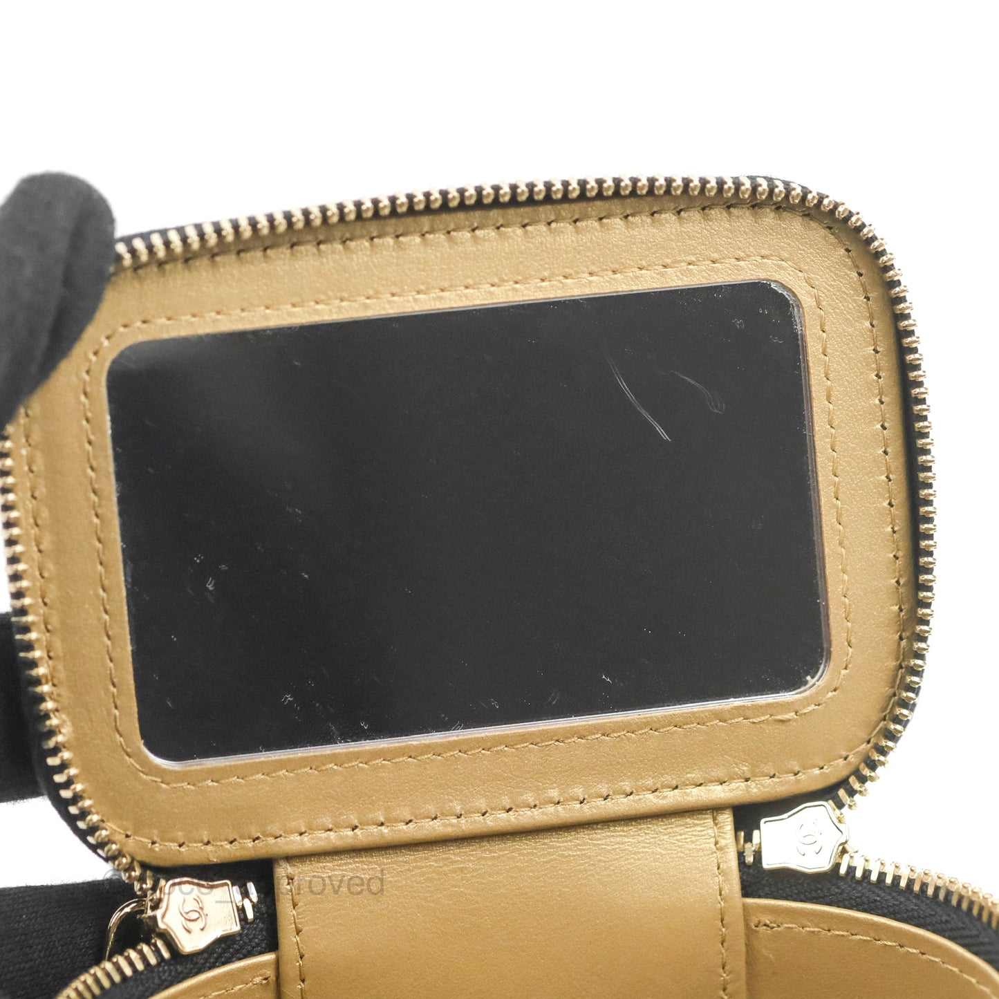 Chanel Mini Ball Crush Vanity With Chain Black Lambskin Gold Hardware