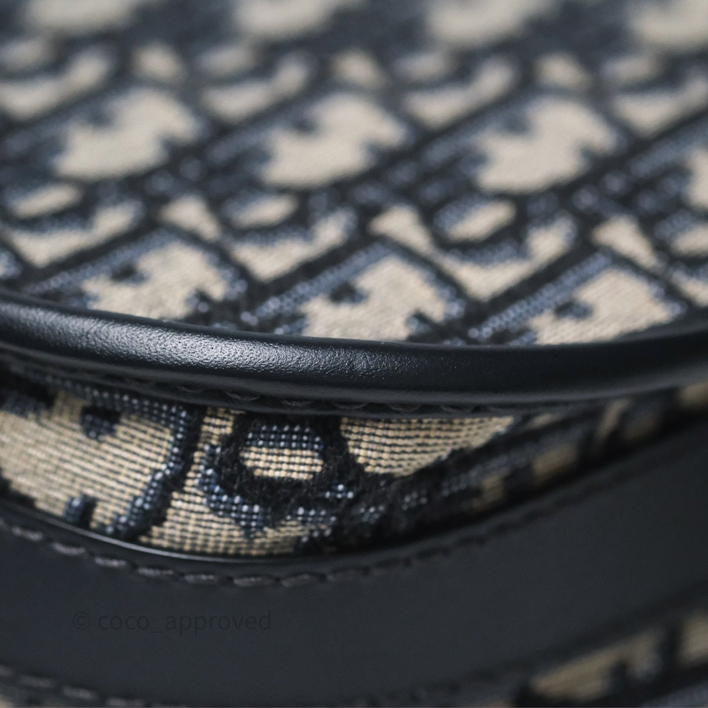 Christian Dior Medium Bobby Bag Blue Oblique Jacquard Canvas