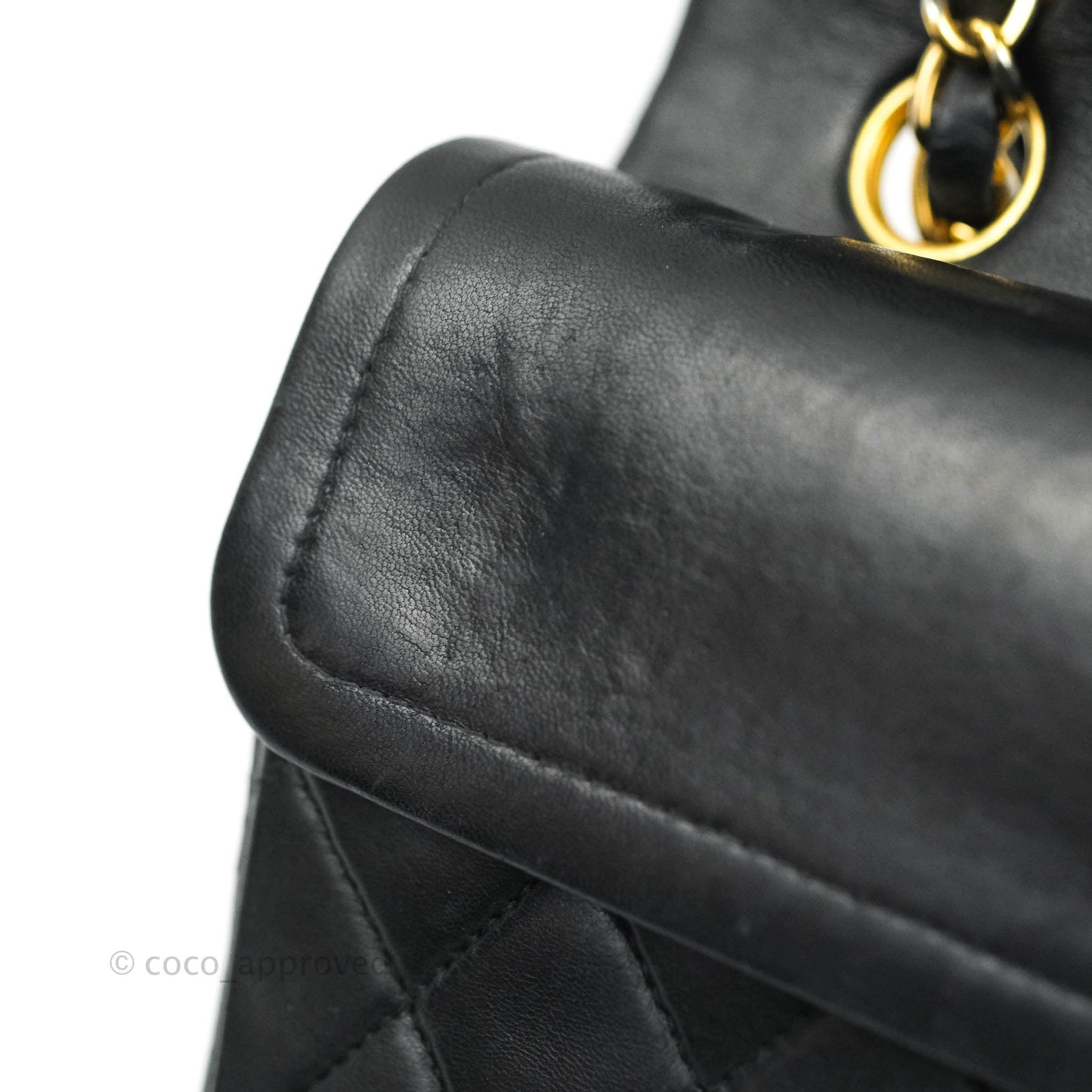 Chanel Classic Vintage Small S/M Flap Black Lambskin 24K Gold Hardware