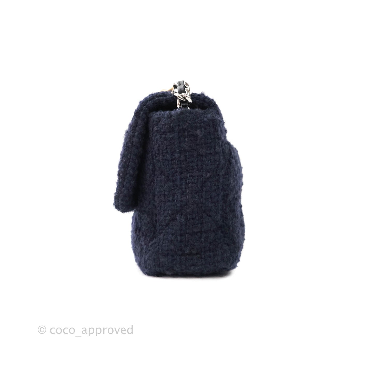 Chanel 19 Medium Tweed Navy Mixed Hardware
