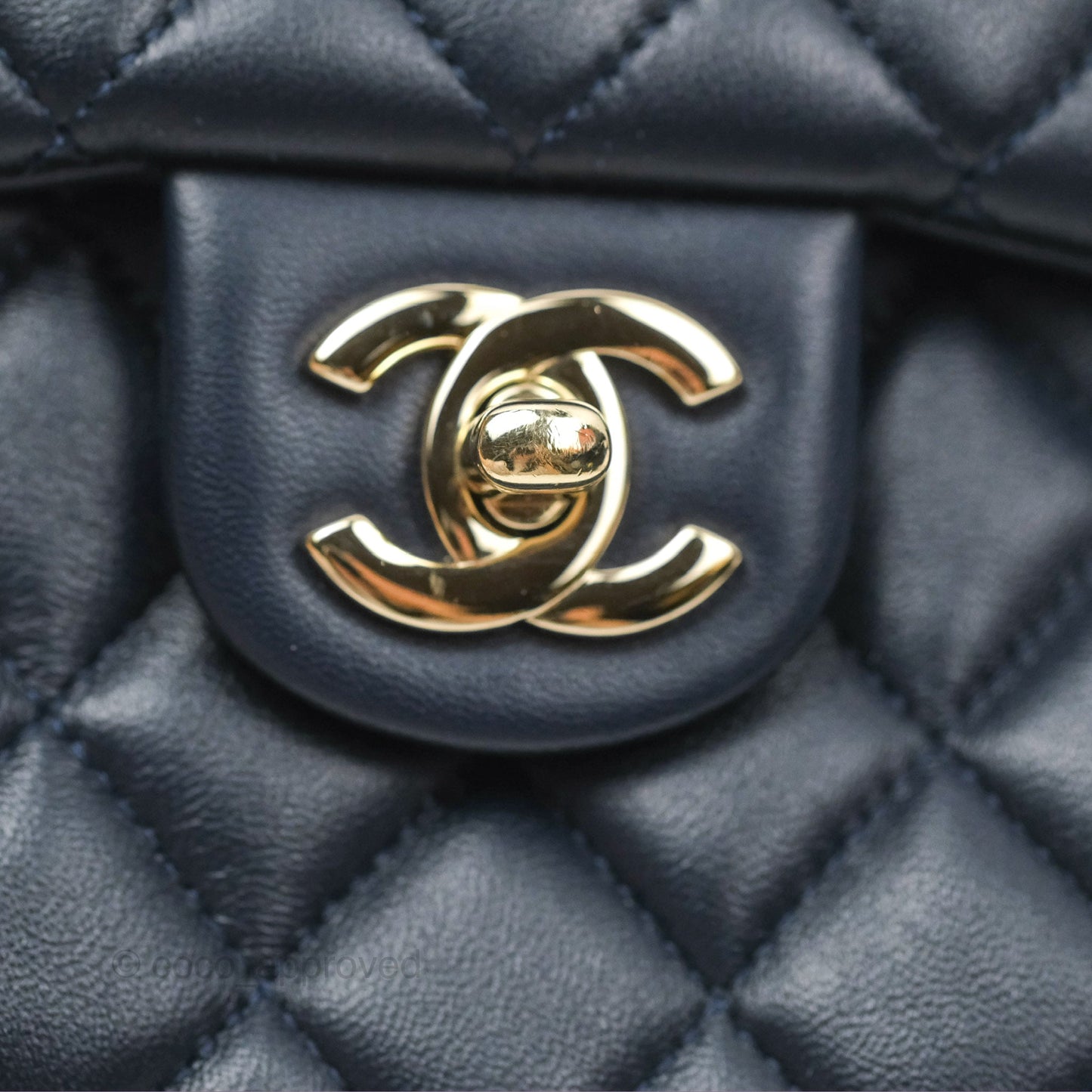 Chanel Small Seoul Backpack Navy Lambskin Gold Hardware