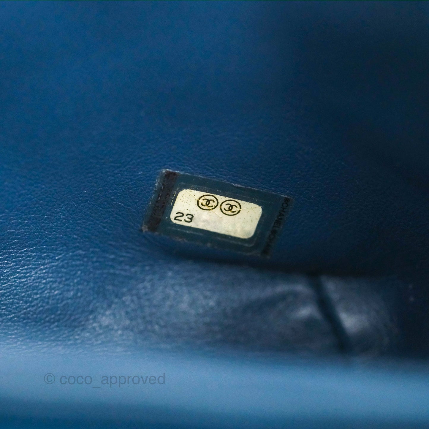 Chanel Top Handle Bag Green Blue Orylag Fur 17A