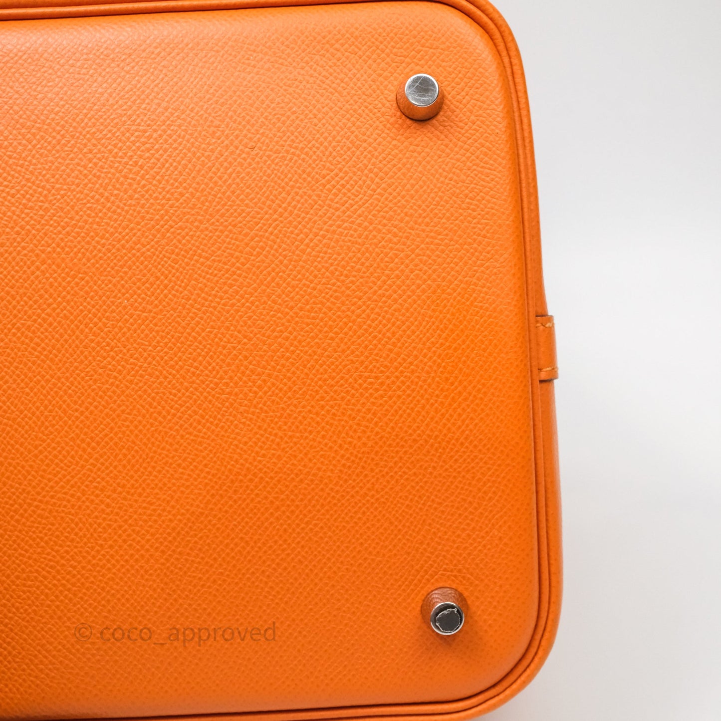 Hermès Tressage De Cuir Picotin Lock 22 Abricot I9/ Rose Azalée 8W/ Gold 37 Epsom Palladium Hardware
