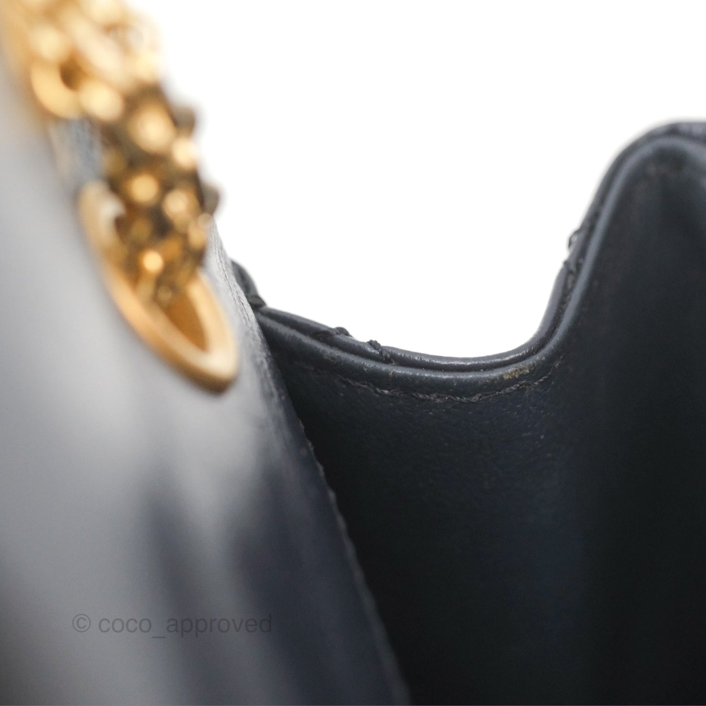Chanel Mini Reissue 224 Navy Aged Calfskin Aged Gold Hardware