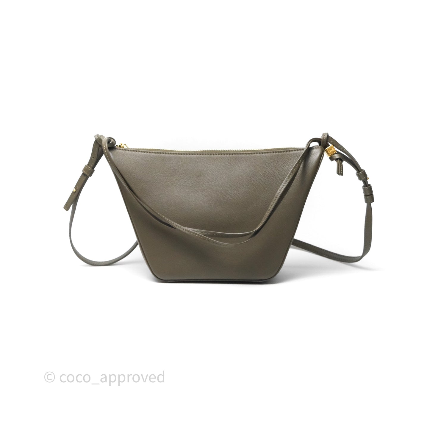 Loewe Mini Hammock Hobo In Classic Dark Khaki Green Calfskin