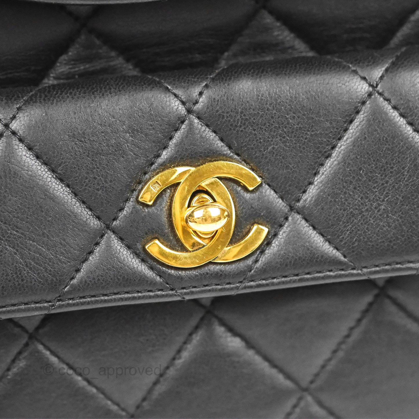 Chanel Vintage CC Duma Backpack Black Lambskin 24K Gold Hardware