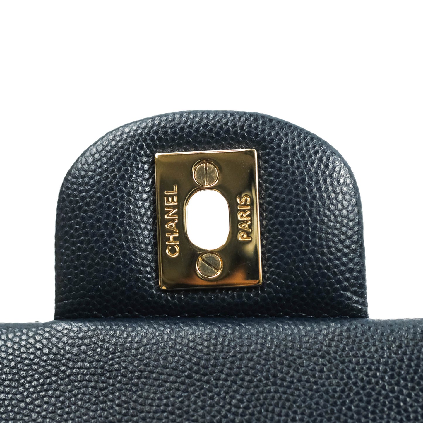 Chanel Classic Small S/M Flap Navy Blue Caviar Gold Hardware 21P